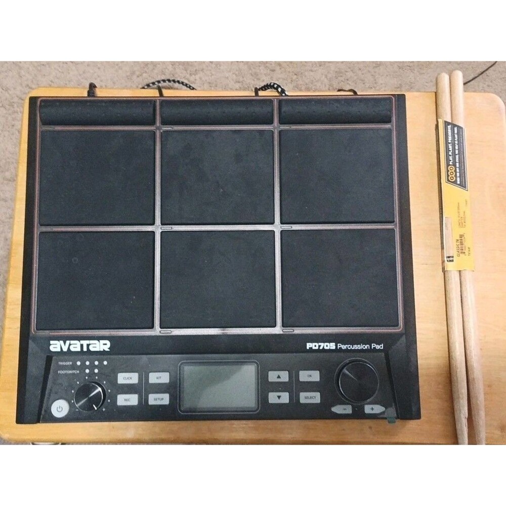 Avatar PD705 Multi-Pad 608 Sounds w/ Alessis Bass pedal & Hi Hat pedal+ Sticks